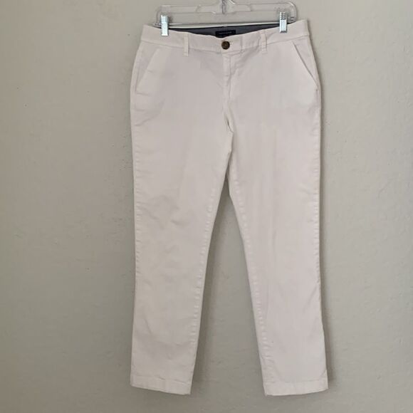 Tommy Hilfiger Stretch Slim Ankle White Pants Size 8 - Picture 1 of 12
